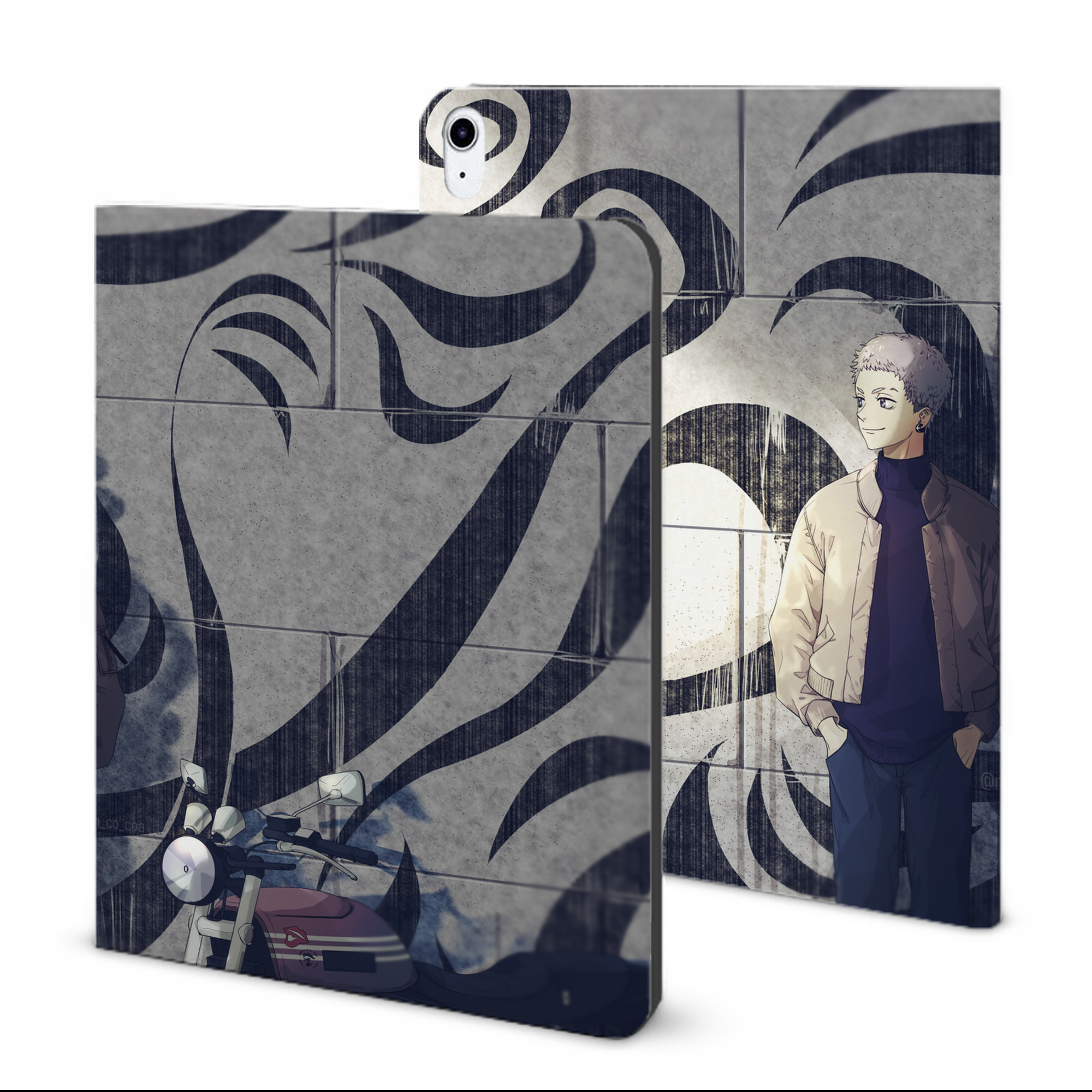（画像用） 東京リベンジャーズ Tokyo Revengers IPad ケース ブック型 PUレザー TPU 耐衝撃 軽量 薄型 ペン収納なし 全面保護 IPad 各モデル対応